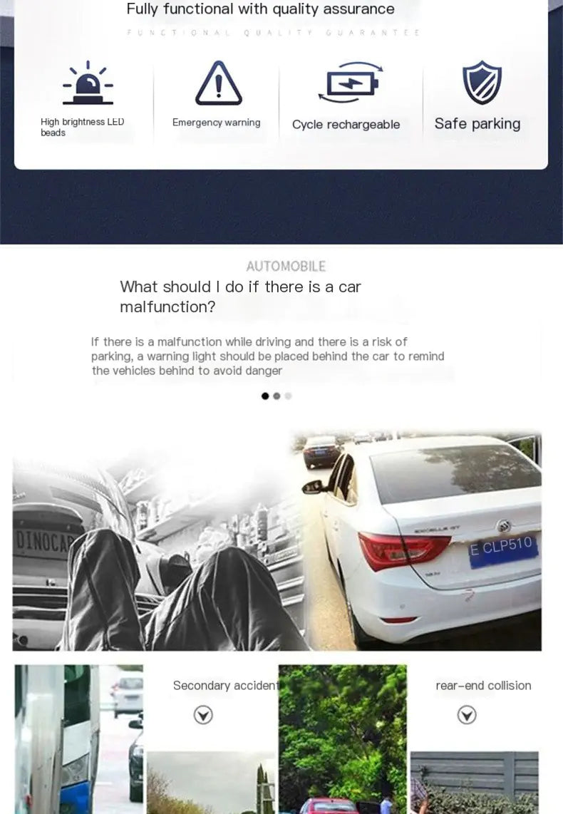 Luz de Aviso Triangular LED